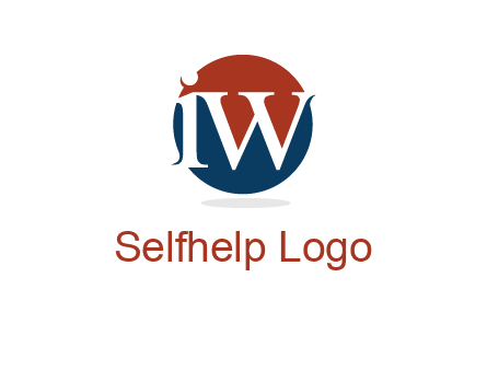 Letters i and w inside circle logo