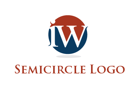 Letters i and w inside circle logo
