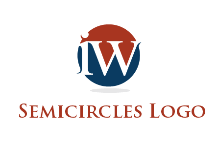 Letters i and w inside circle logo
