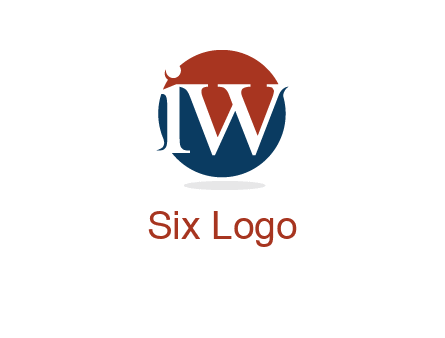 Letters i and w inside circle logo