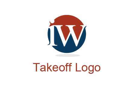 Letters i and w inside circle logo