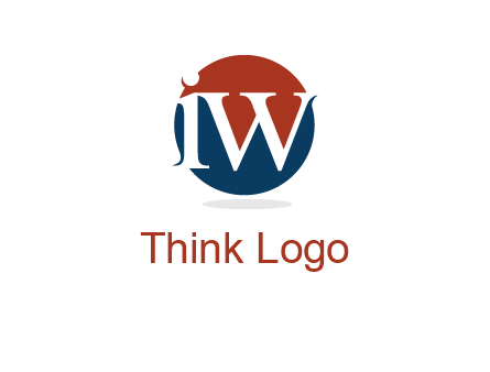 Letters i and w inside circle logo