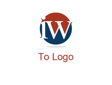 Letters i and w inside circle logo