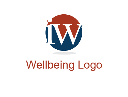 Letters i and w inside circle logo