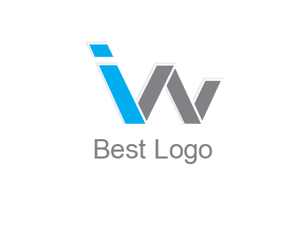 letter W forming letter I