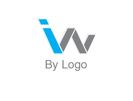 letter W forming letter I