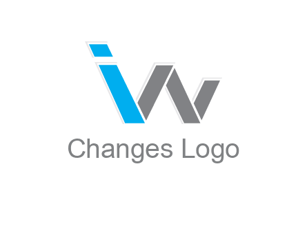 letter W forming letter I