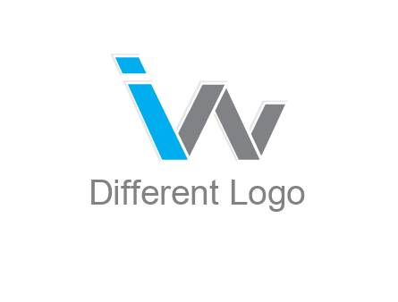 letter W forming letter I