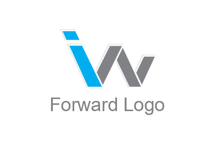 letter W forming letter I