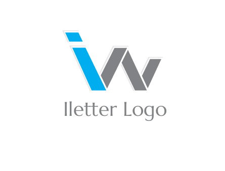 letter W forming letter I