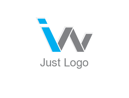 letter W forming letter I