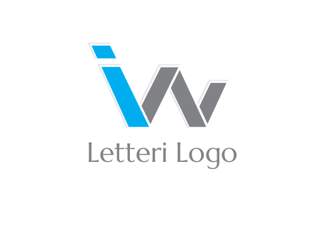 letter W forming letter I