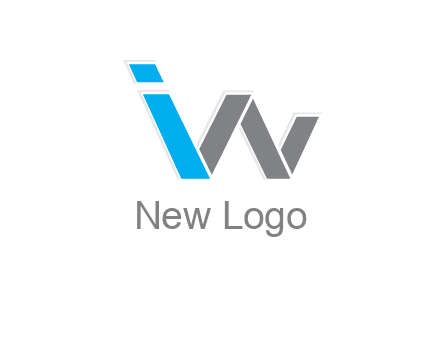 letter W forming letter I