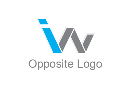 letter W forming letter I