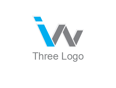letter W forming letter I