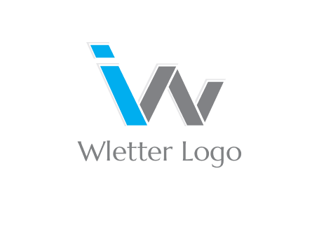 letter W forming letter I