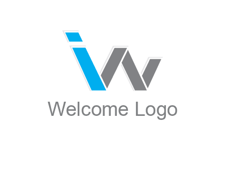 letter W forming letter I