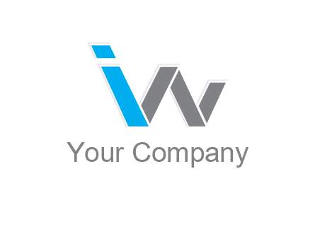 letter W forming letter I