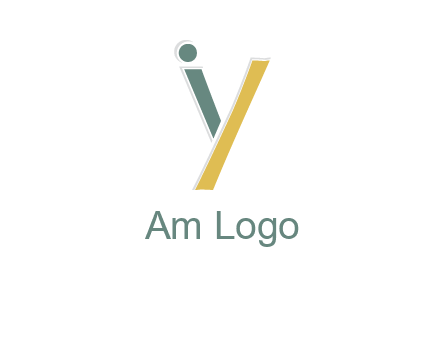letter I forming letter Y