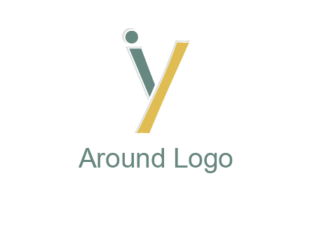 letter I forming letter Y