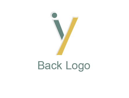 letter I forming letter Y