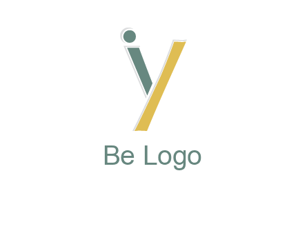 letter I forming letter Y