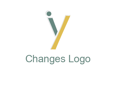 letter I forming letter Y