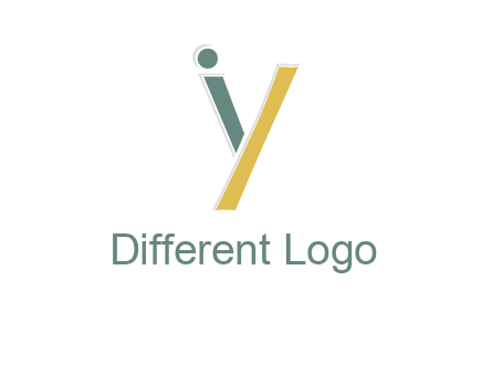 letter I forming letter Y