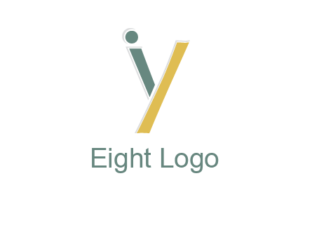 letter I forming letter Y