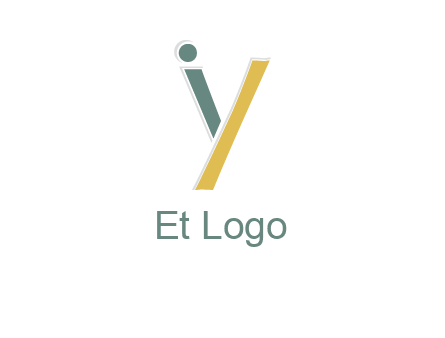 letter I forming letter Y