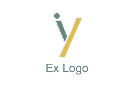 letter I forming letter Y