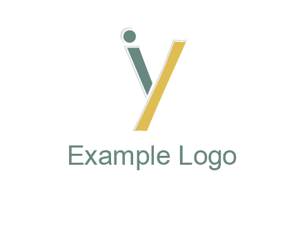 letter I forming letter Y