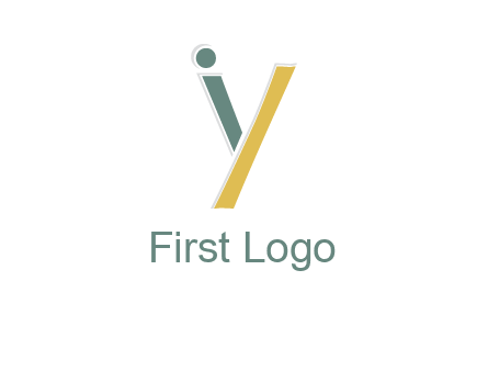 letter I forming letter Y