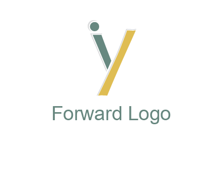 letter I forming letter Y