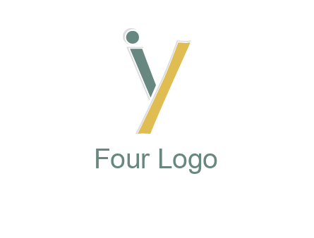 letter I forming letter Y