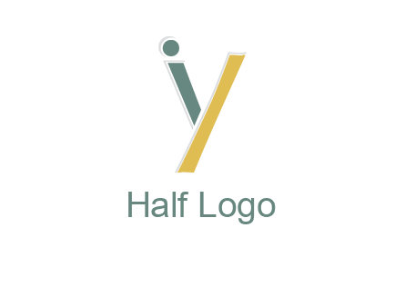 letter I forming letter Y
