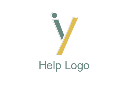letter I forming letter Y