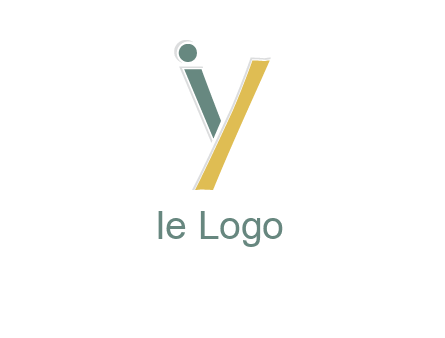 letter I forming letter Y
