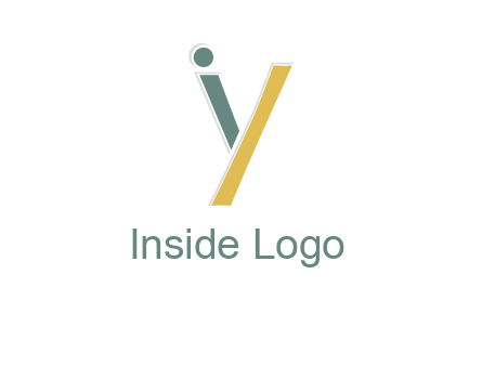 letter I forming letter Y