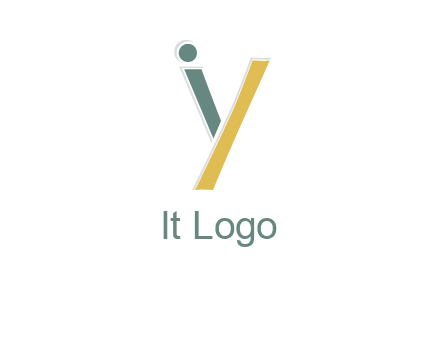 letter I forming letter Y