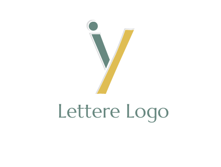 letter I forming letter Y