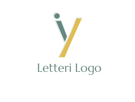 letter I forming letter Y