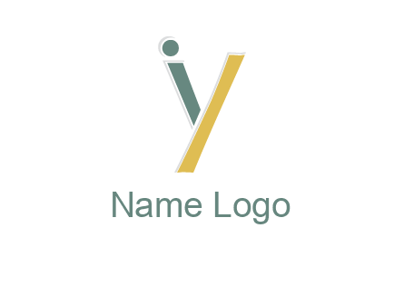 letter I forming letter Y