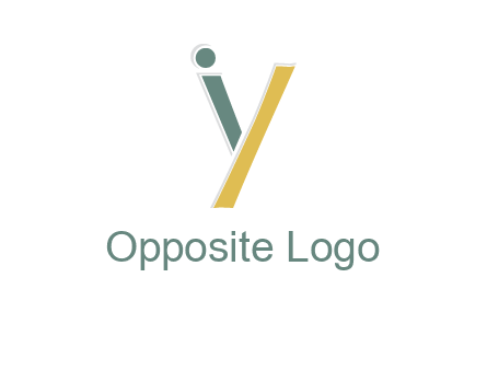 letter I forming letter Y