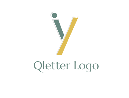 letter I forming letter Y