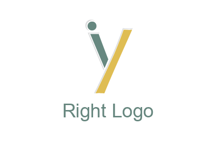 letter I forming letter Y