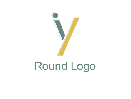 letter I forming letter Y