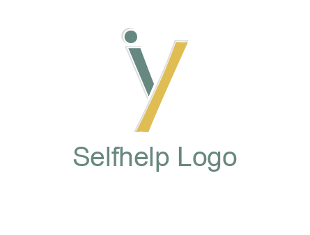 letter I forming letter Y