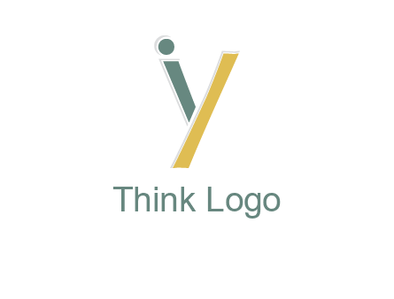 letter I forming letter Y