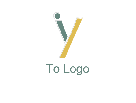 letter I forming letter Y